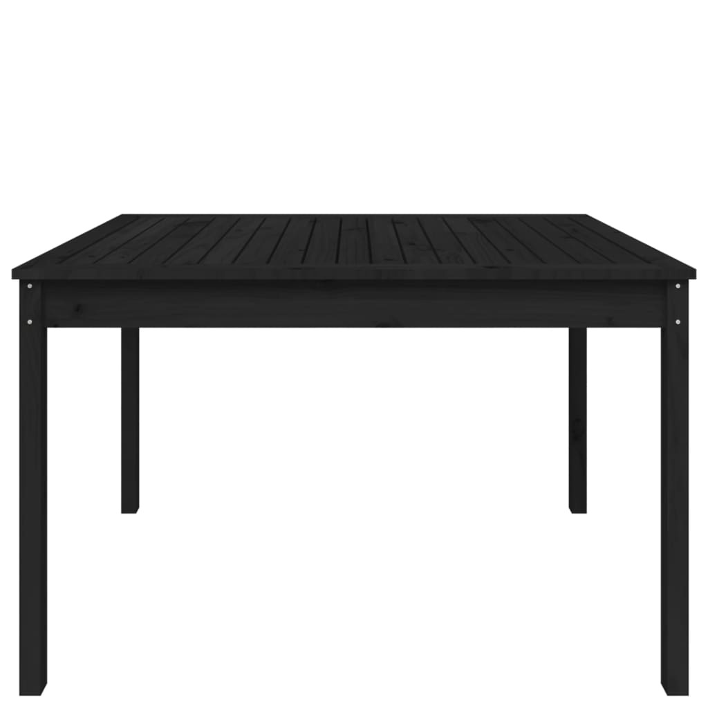 vidaXL Tuintafel 121x82,5x76 cm massief grenenhout zwart