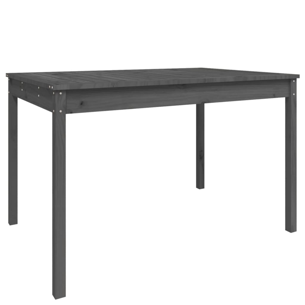 VidaXL Tuintafel 121x82,5x76 cm massief grenenhout grijs