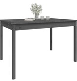 VidaXL Tuintafel 121x82,5x76 cm massief grenenhout grijs
