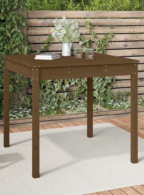 vidaXL Tuintafel 82,5x82,5x76 cm massief grenenhout honingbruin