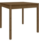 VidaXL Tuintafel 82,5x82,5x76 cm massief grenenhout honingbruin