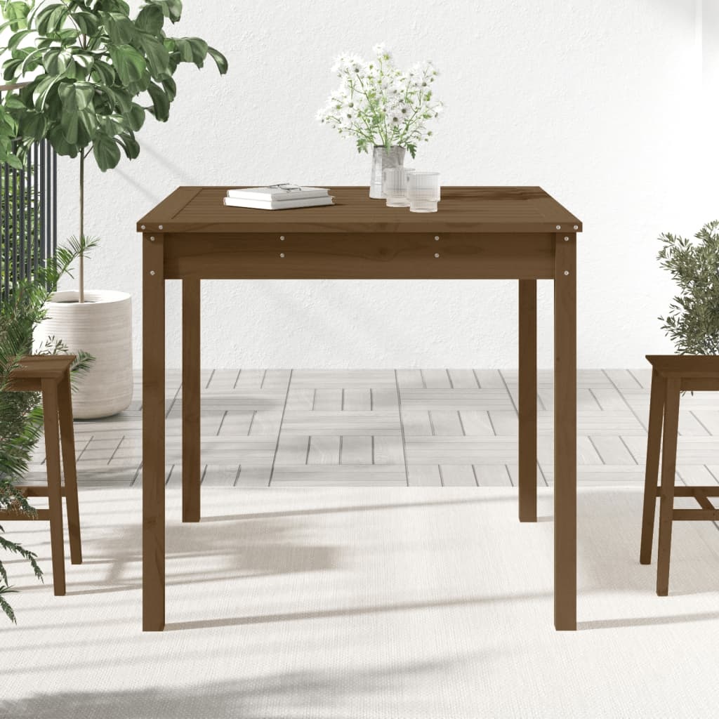 VidaXL Tuintafel 82,5x82,5x76 cm massief grenenhout honingbruin