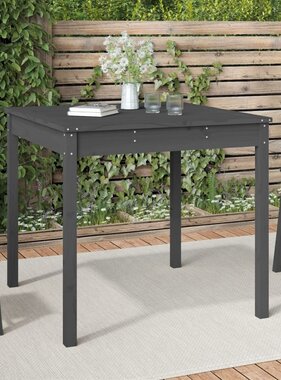 vidaXL Tuintafel 82,5x82,5x76 cm massief grenenhout grijs