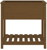VidaXL Plantenbak met schap 82,5x54x81 cm grenenhout honingbruin