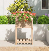 VidaXL Plantenbak met schap 54x54x81 cm massief grenenhout