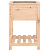 VidaXL Plantenbak met schap 54x54x81 cm massief grenenhout
