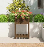 VidaXL Plantenbak met schap 54x34,5x81 cm grenenhout honingbruin