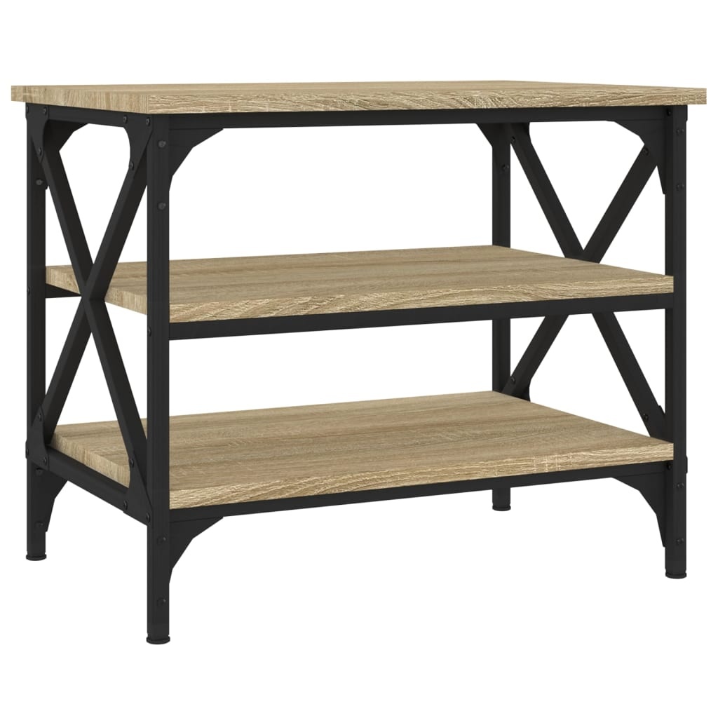VidaXL Bijzettafel 55x38x45 cm bewerkt hout sonoma eikenkleurig