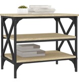 VidaXL Bijzettafel 55x38x45 cm bewerkt hout sonoma eikenkleurig