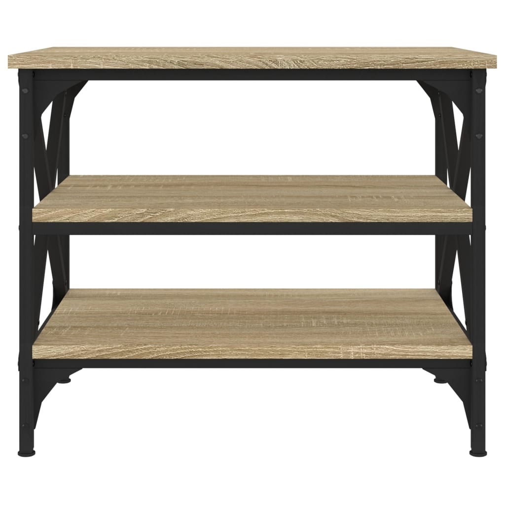 VidaXL Bijzettafel 55x38x45 cm bewerkt hout sonoma eikenkleurig
