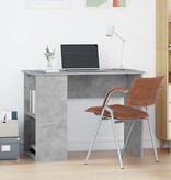VidaXL Bureau 100x55x75 cm bewerkt hout betongrijs