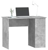 VidaXL Bureau 100x55x75 cm bewerkt hout betongrijs