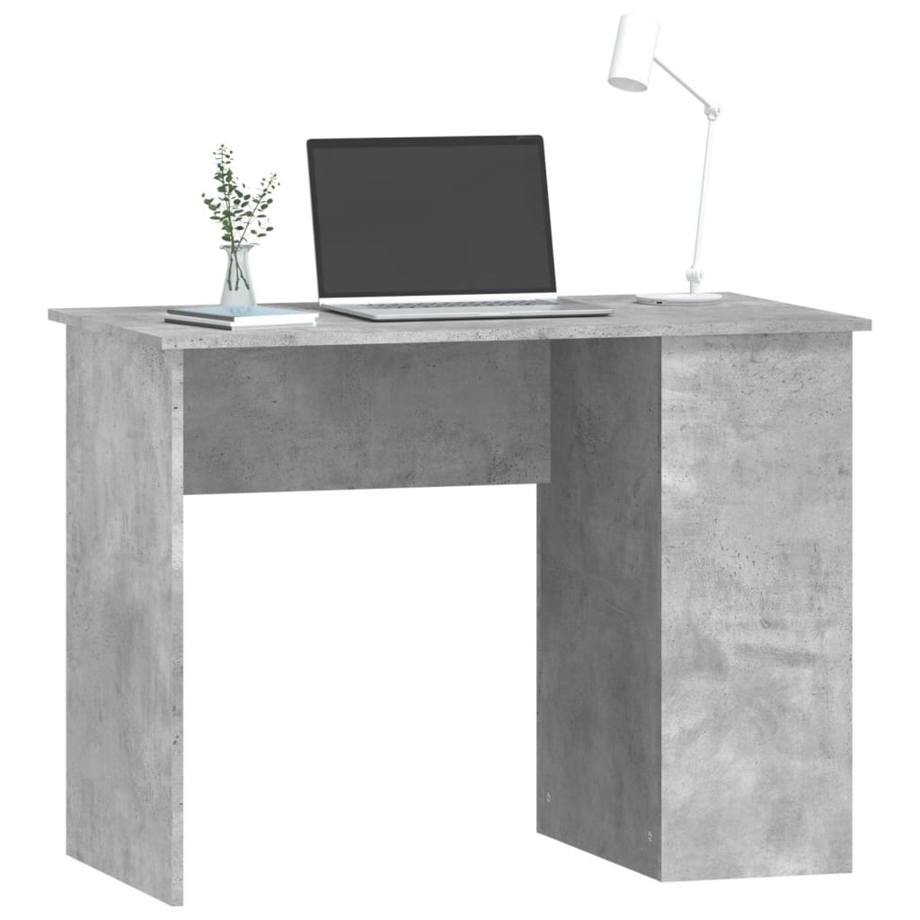 VidaXL Bureau 100x55x75 cm bewerkt hout betongrijs