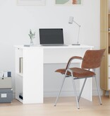 VidaXL Bureau 100x55x75 cm bewerkt hout wit