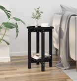 VidaXL Salontafel Ø 40x60 cm massief grenenhout zwart