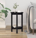 VidaXL Salontafel Ø 40x60 cm massief grenenhout zwart