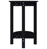 VidaXL Salontafel Ø 40x60 cm massief grenenhout zwart