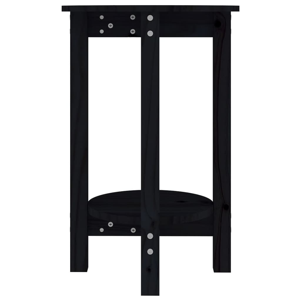 VidaXL Salontafel Ø 40x60 cm massief grenenhout zwart