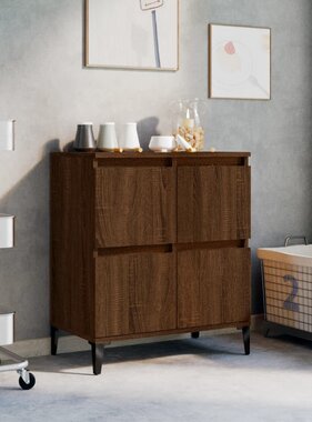 VidaXL Dressoir 60x35x70 cm bewerkt hout bruineikenkleurig