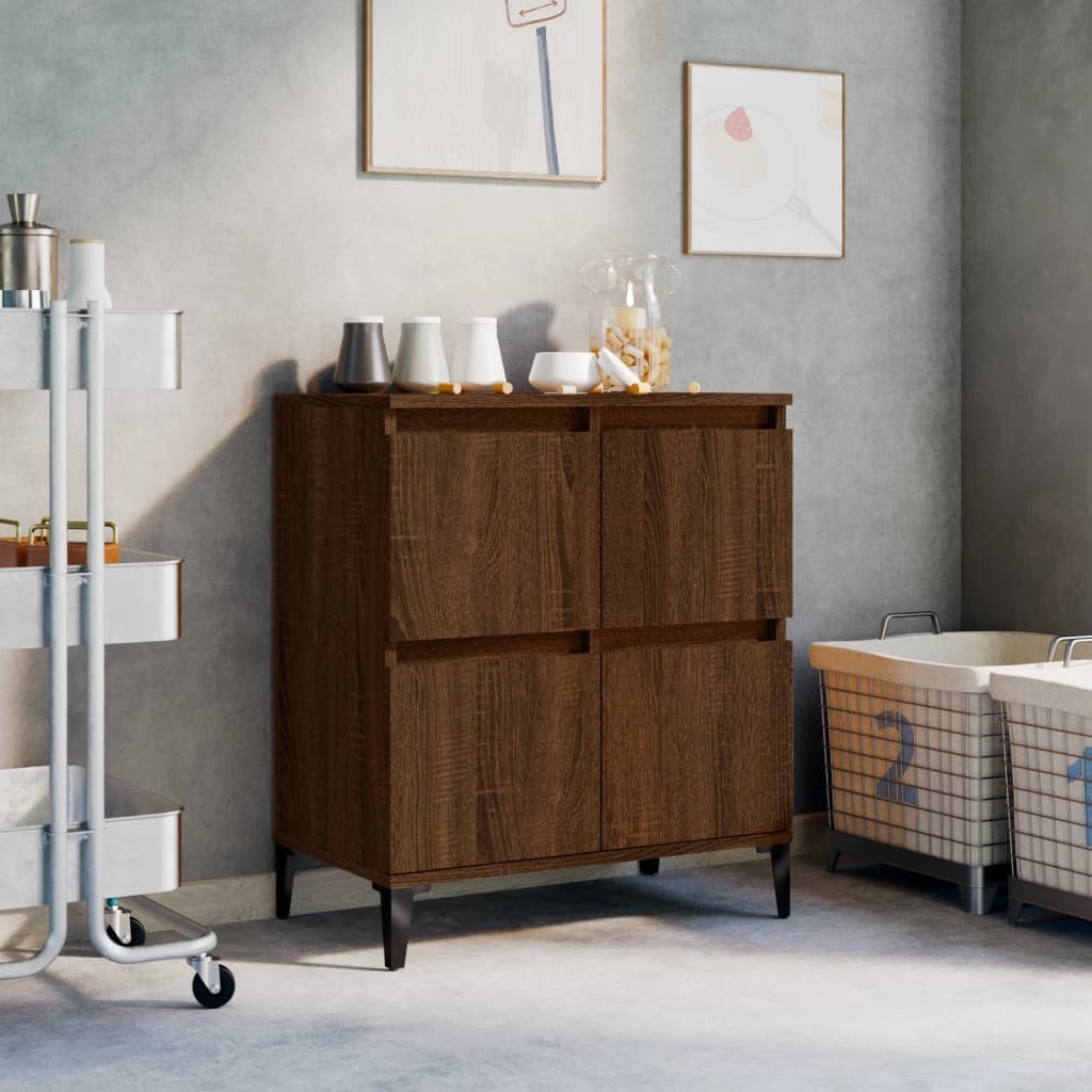 VidaXL Dressoir 60x35x70 cm bewerkt hout bruineikenkleurig