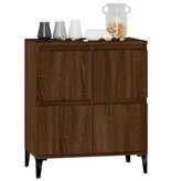 VidaXL Dressoir 60x35x70 cm bewerkt hout bruineikenkleurig