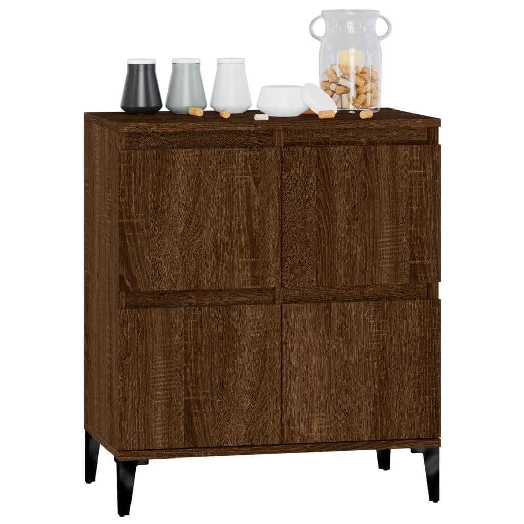 VidaXL Dressoir 60x35x70 cm bewerkt hout bruineikenkleurig