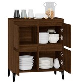 VidaXL Dressoir 60x35x70 cm bewerkt hout bruineikenkleurig
