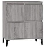 VidaXL Dressoir 60x30x75 cm bewerkt hout grijs sonoma eikenkleurig