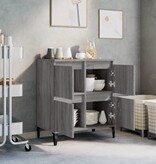 VidaXL Dressoir 60x30x75 cm bewerkt hout grijs sonoma eikenkleurig