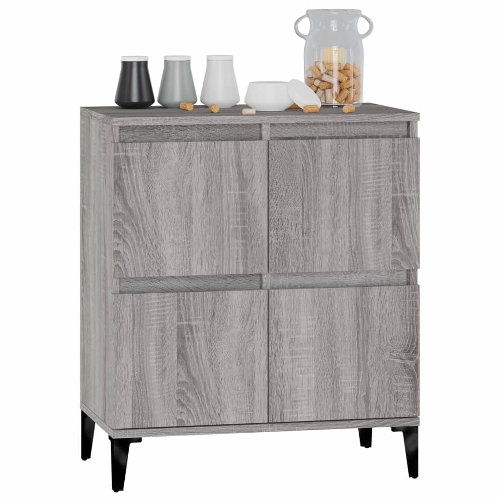 VidaXL Dressoir 60x30x75 cm bewerkt hout grijs sonoma eikenkleurig