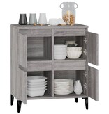 VidaXL Dressoir 60x30x75 cm bewerkt hout grijs sonoma eikenkleurig