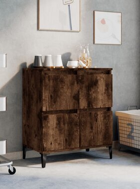 VidaXL Dressoir 60x35x70 cm bewerkt hout gerookt eikenkleurig