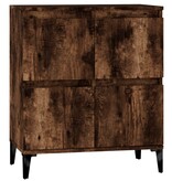 VidaXL Dressoir 60x35x70 cm bewerkt hout gerookt eikenkleurig