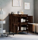 VidaXL Dressoir 60x35x70 cm bewerkt hout gerookt eikenkleurig