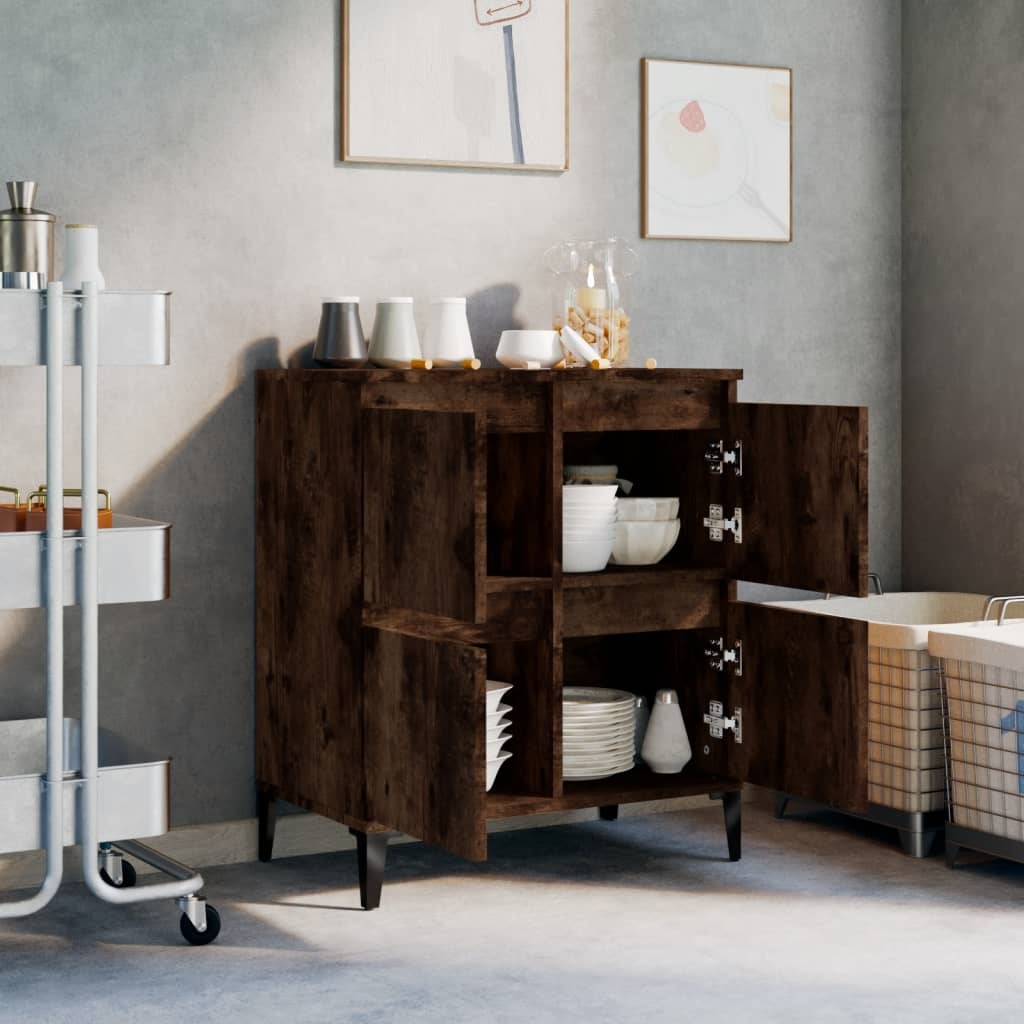 VidaXL Dressoir 60x35x70 cm bewerkt hout gerookt eikenkleurig