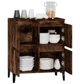 VidaXL Dressoir 60x35x70 cm bewerkt hout gerookt eikenkleurig