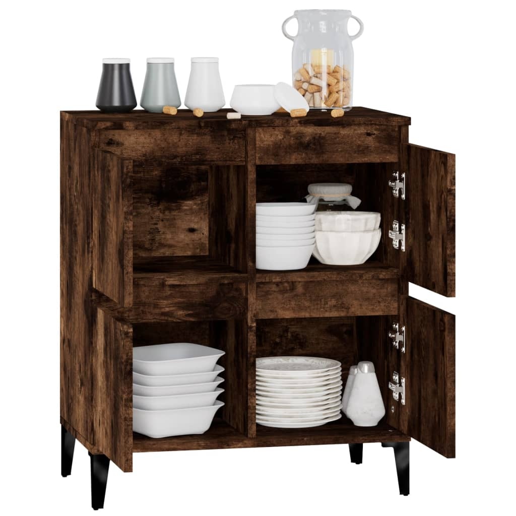 VidaXL Dressoir 60x35x70 cm bewerkt hout gerookt eikenkleurig