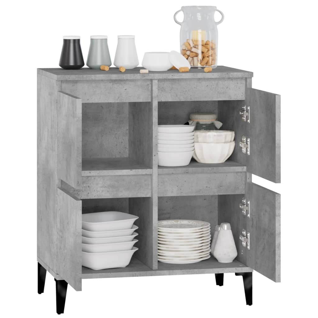 VidaXL Dressoir 60x35x70 cm bewerkt hout betongrijs