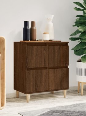 VidaXL Dressoir 60x35x70 cm bewerkt hout bruineikenkleurig