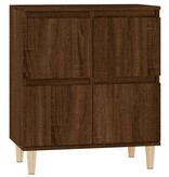 VidaXL Dressoir 60x35x70 cm bewerkt hout bruineikenkleurig
