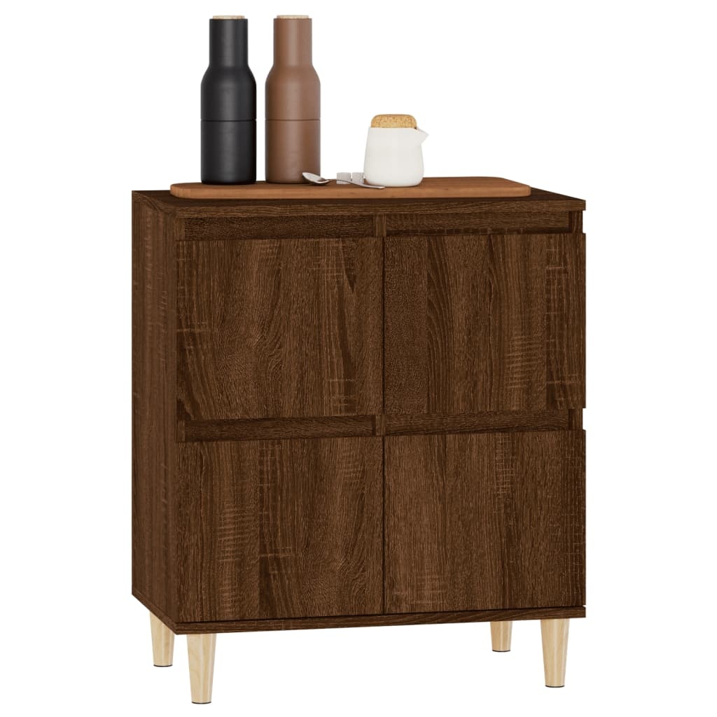 VidaXL Dressoir 60x35x70 cm bewerkt hout bruineikenkleurig