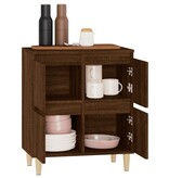 VidaXL Dressoir 60x35x70 cm bewerkt hout bruineikenkleurig