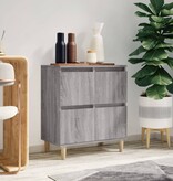 VidaXL Dressoir 60x30x75 cm bewerkt hout grijs sonoma eikenkleurig