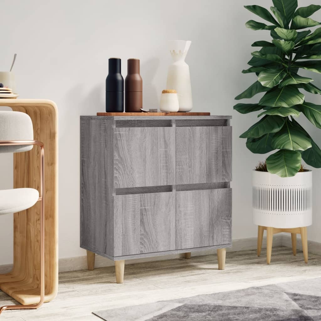 VidaXL Dressoir 60x30x75 cm bewerkt hout grijs sonoma eikenkleurig