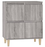 VidaXL Dressoir 60x30x75 cm bewerkt hout grijs sonoma eikenkleurig