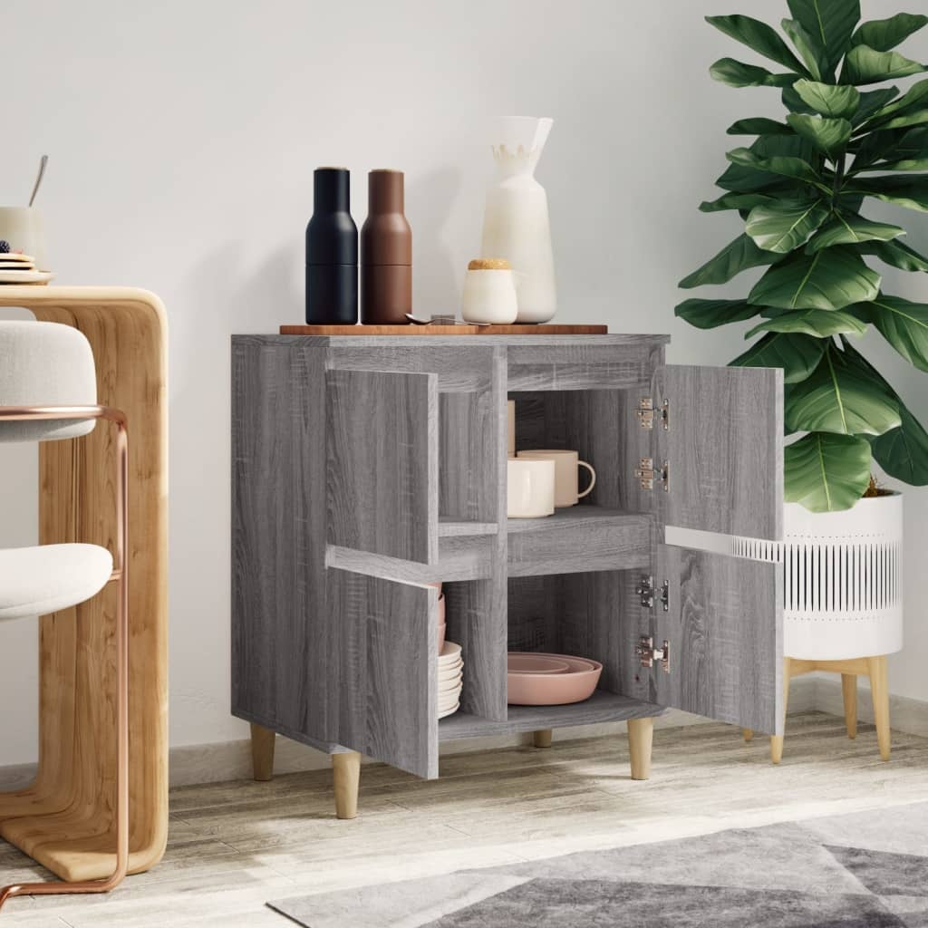 VidaXL Dressoir 60x30x75 cm bewerkt hout grijs sonoma eikenkleurig
