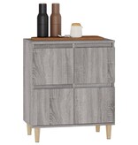 VidaXL Dressoir 60x30x75 cm bewerkt hout grijs sonoma eikenkleurig