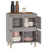 VidaXL Dressoir 60x30x75 cm bewerkt hout grijs sonoma eikenkleurig