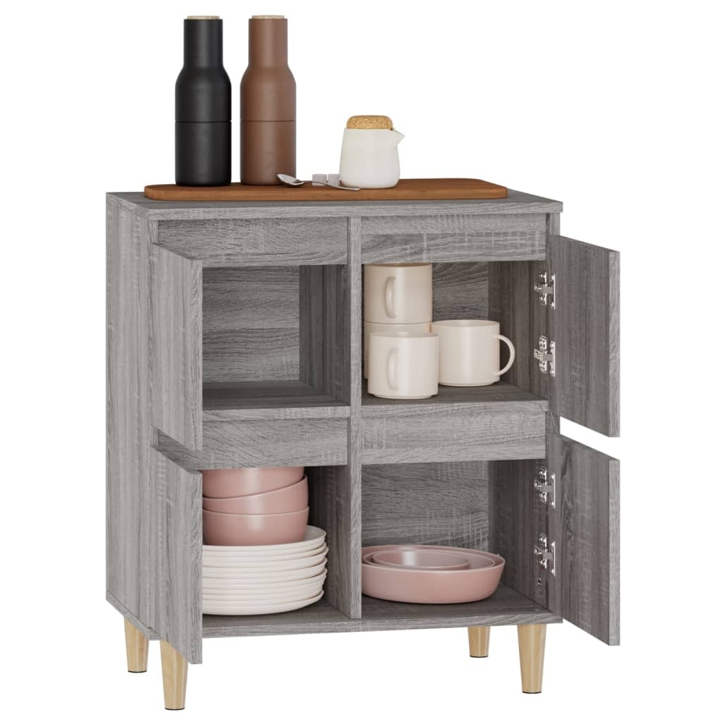 VidaXL Dressoir 60x30x75 cm bewerkt hout grijs sonoma eikenkleurig