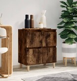 VidaXL Dressoir 60x35x70 cm bewerkt hout gerookt eikenkleurig